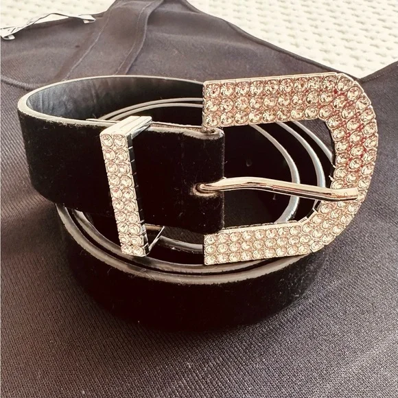 Zara | Accessories | Zara Velvet Belt Black 85 | Poshmark display picture 3